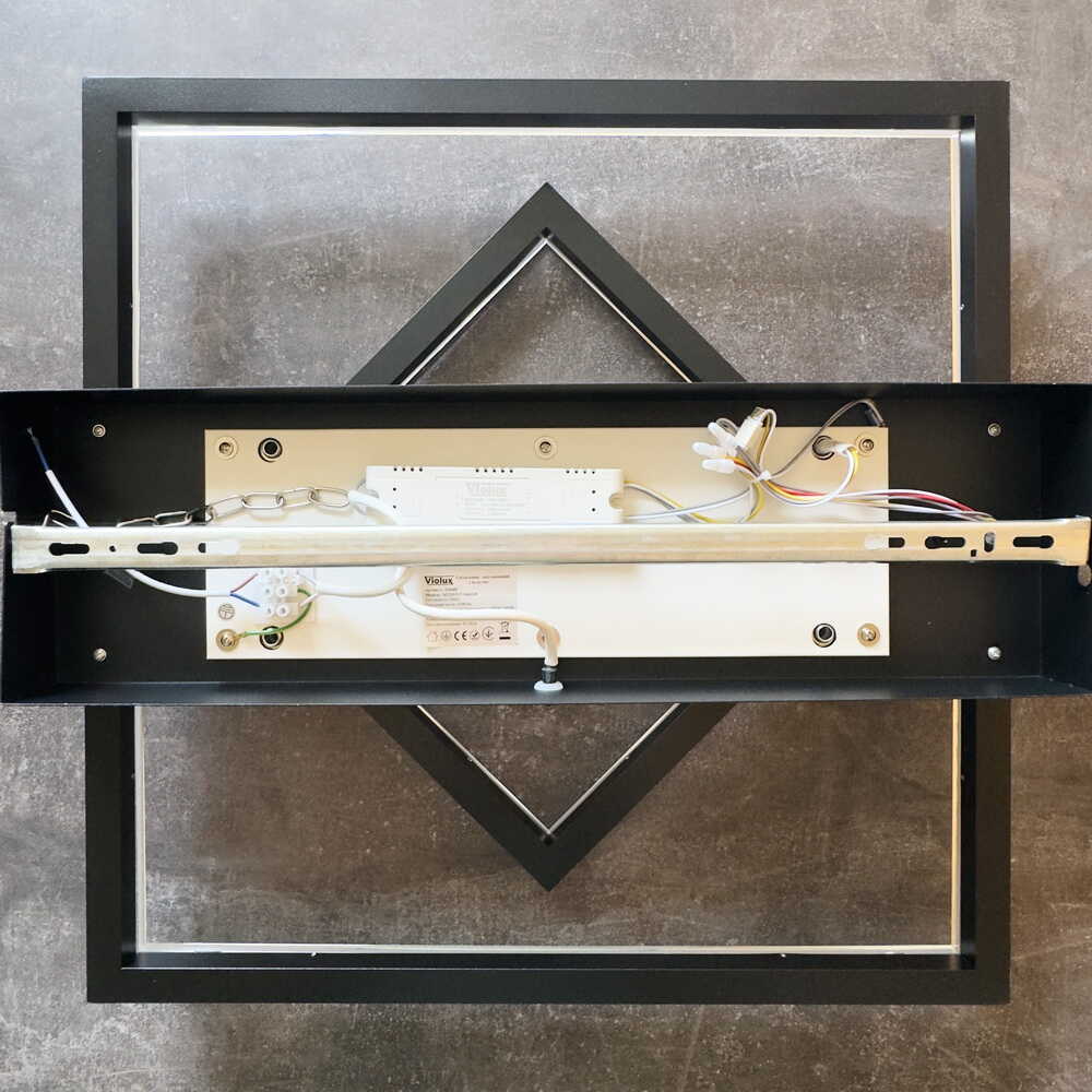 Светильник LED smart KENZO-S с пультом 100Вт 3000-5000K 6100Lm Квадратный Черный 220685